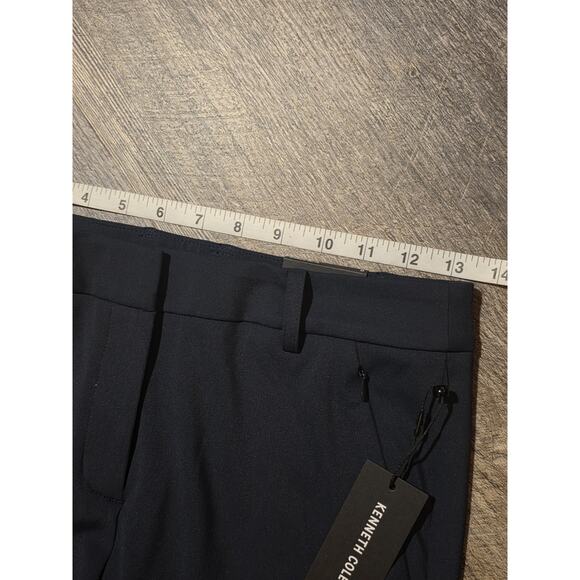 NWT Kenneth Cole Womens Size 0 Dark Navy Mid Rise Slim Ankle Work Pants Trouser - Picture 2 of 8